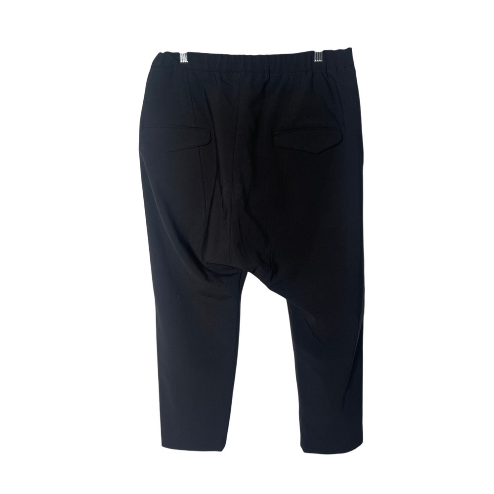 Nili Lotan 2 Wool Elastic Waist Paris Pants $495 Drawstring Slouchy Jet Black - Picture 5 of 10